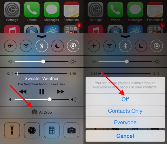 How to turn off AirDrop