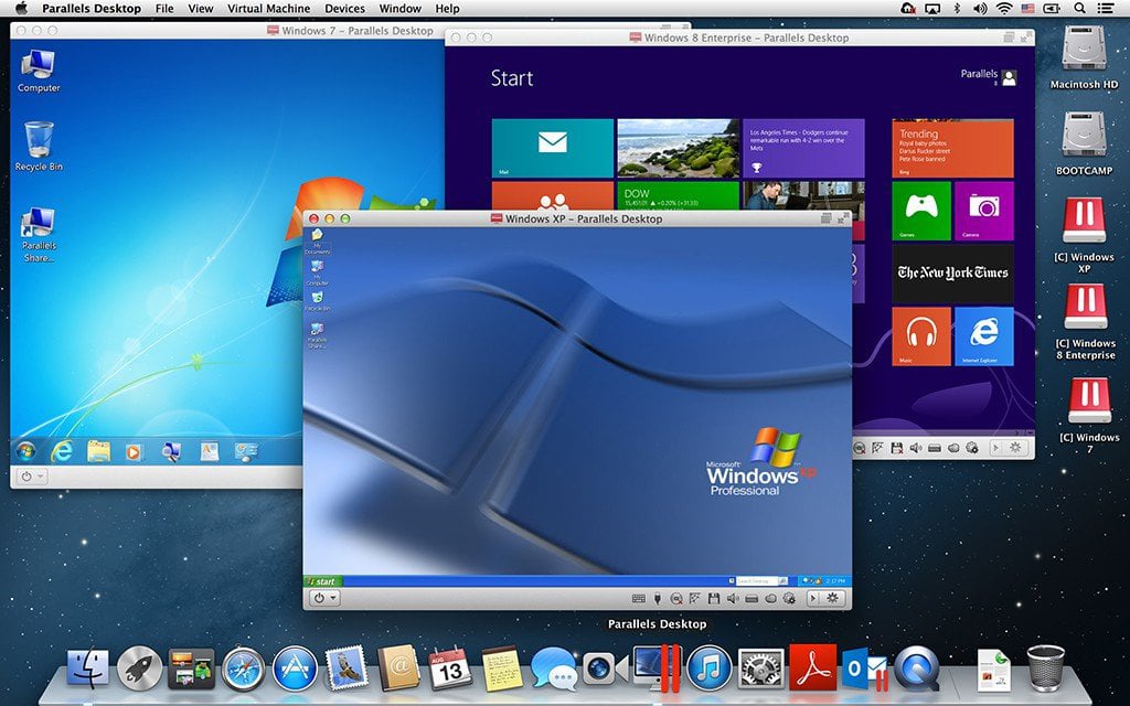 how to run windows in parallel on mac