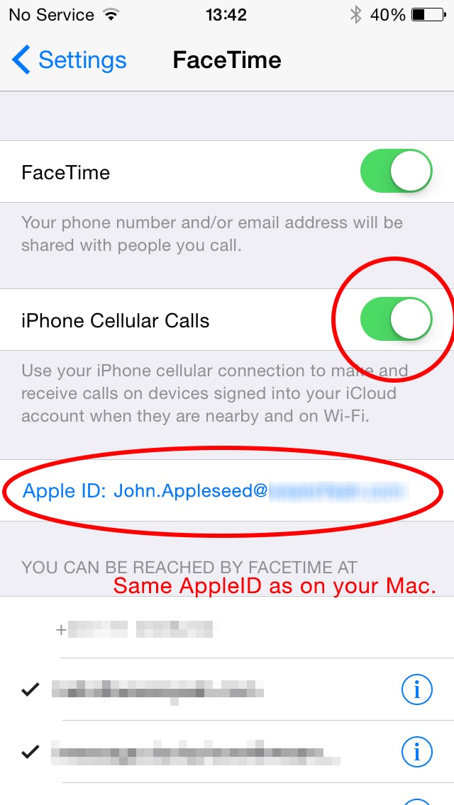 receive iphone calls on mac