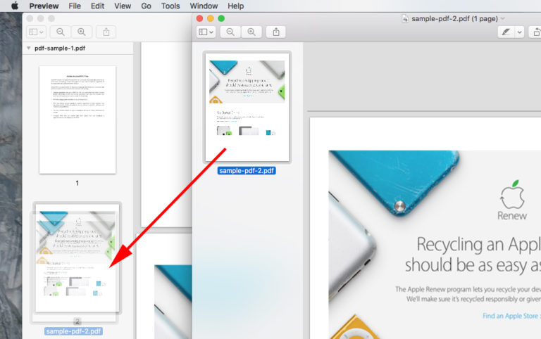 mac preview how to combine pdfs