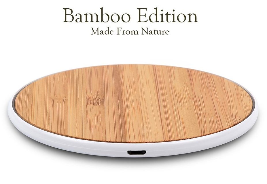 SurgeDisk Bamboo Wireless Charging Mat for iphone x iphone 8 iphone plus